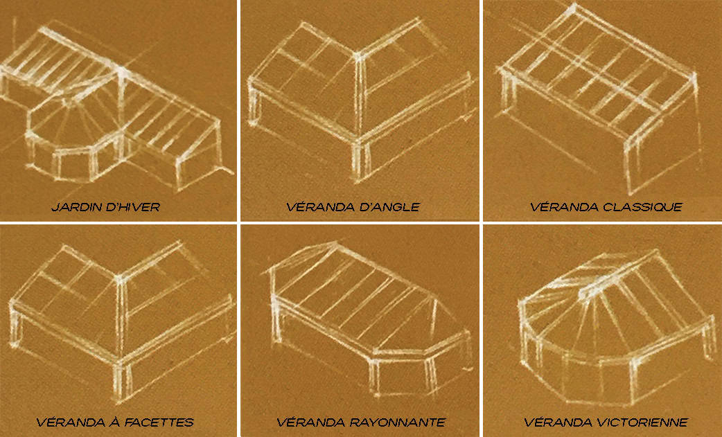 Différentes formes de vérandas