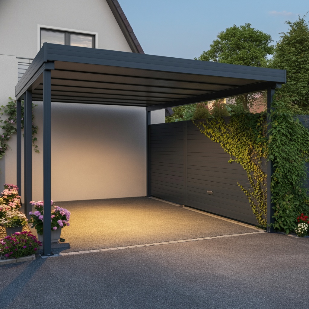 carport en alu noir